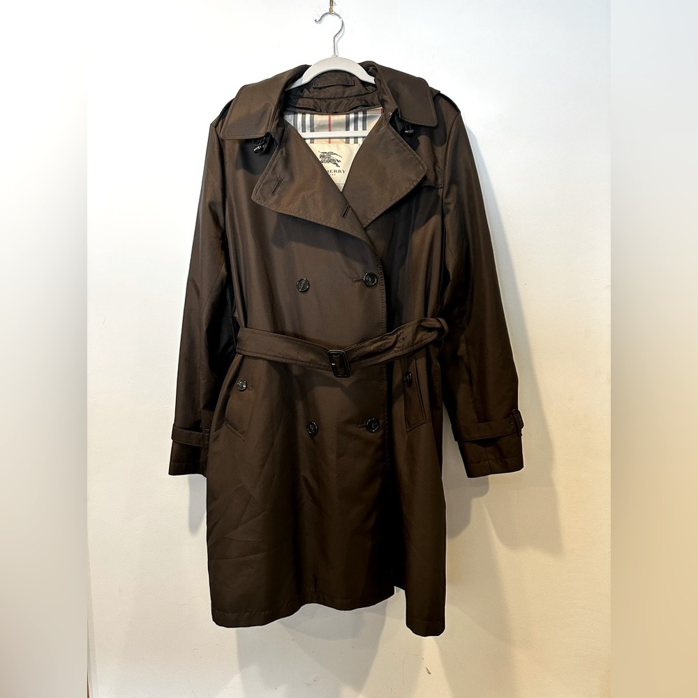 Burberry Dark Brown Denise Hooded Double Breasted Trench Coat - Picture 3 of 10